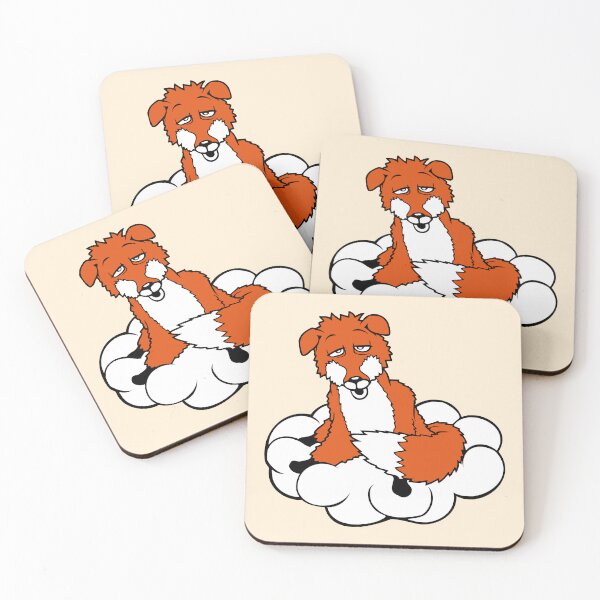 Item preview, Fox on a Cloud Tired Confused Dazed Crazy Fun Look designed and sold by shirt-o-mat.