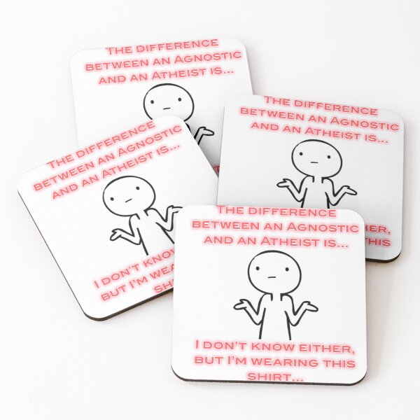 Item preview, The difference between an Agnostic and an Atheist is...  designed and sold by Unique D-zine.