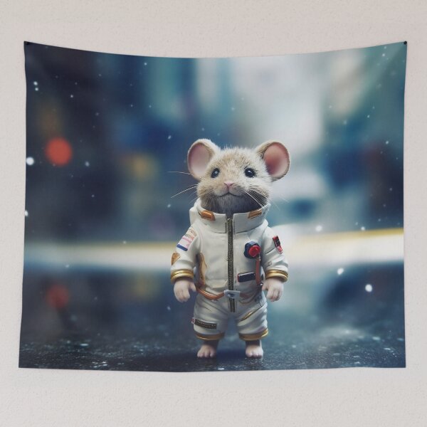 Item preview, Mouse astronaut in a space suit. Mouse with black eyes, nice, sweet animal, small nose. Colorful. Photo realistic, concept art, cinematic light designed and sold by anytka.