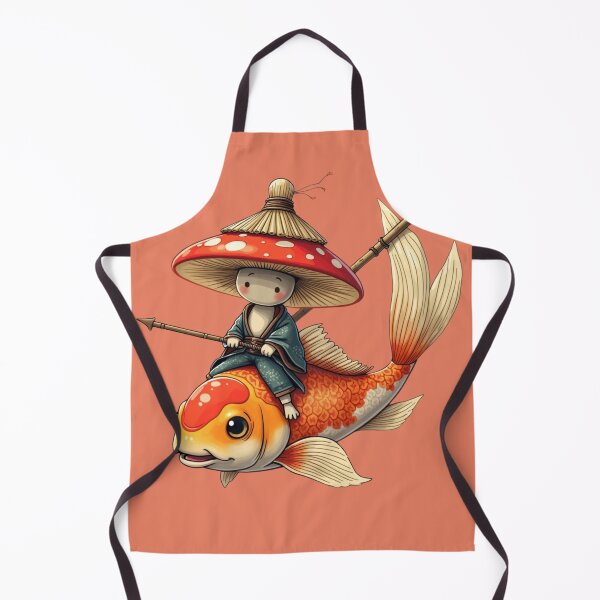 Item preview, Mushroom Riding a Tiny Koi Fish designed and sold by SignumShop.