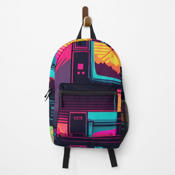 Item preview, The futuristic retro landscape of the 80s. Illustration of the sun with mountains and TV in retro style. Suitable for the design of the 80s style designed and sold by anytka.