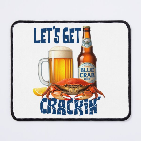 Item preview, Let's Get Crackin' Crab and Beer designed and sold by Frog Level Treasures.