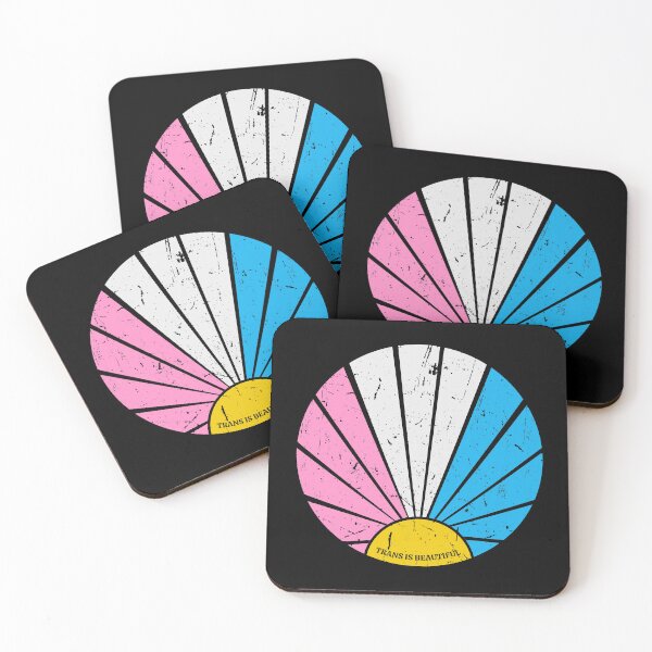 Item preview, Trans is beautiful trans flag sun designed and sold by InclusivePrints.