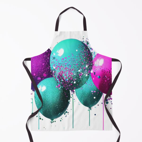 Item preview, Set of green and purple metallic glossy colors balloons with strings with sparkles on the background. For birthdays, parties, weddings or promotion banners or posters. Vivid and realistic illustration designed and sold by anytka.