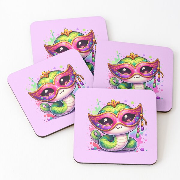 Item preview, Green Kawaii Snake Masquerade - 2025 Lunar New Year Mystery designed and sold by aylastyle.