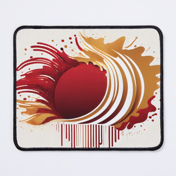 Item preview, Modern poster with minimalist design elements. Red and golden shapes in Boho style. Wall art, home deco designed and sold by anytka.