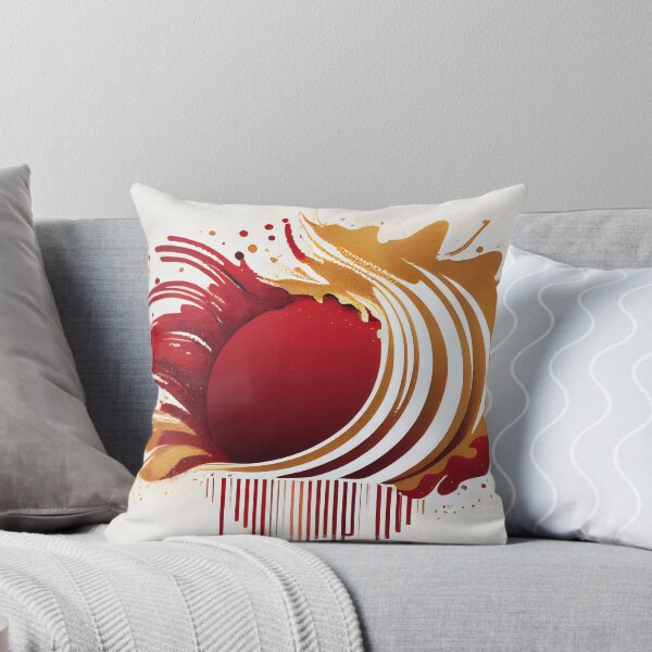Item preview, Modern poster with minimalist design elements. Red and golden shapes in Boho style. Wall art, home deco designed and sold by anytka.