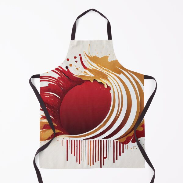 Item preview, Modern poster with minimalist design elements. Red and golden shapes in Boho style. Wall art, home deco designed and sold by anytka.