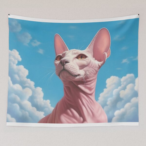 Item preview, Majestic Sphynx Cat Under Cerulean Skies designed and sold by anytka.
