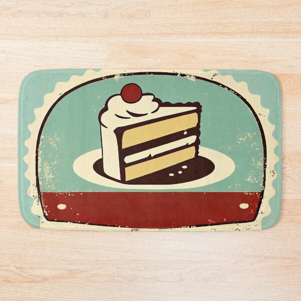 Item preview, Cake logo, kitschy vintage retro simple style, with copy space designed and sold by anytka.