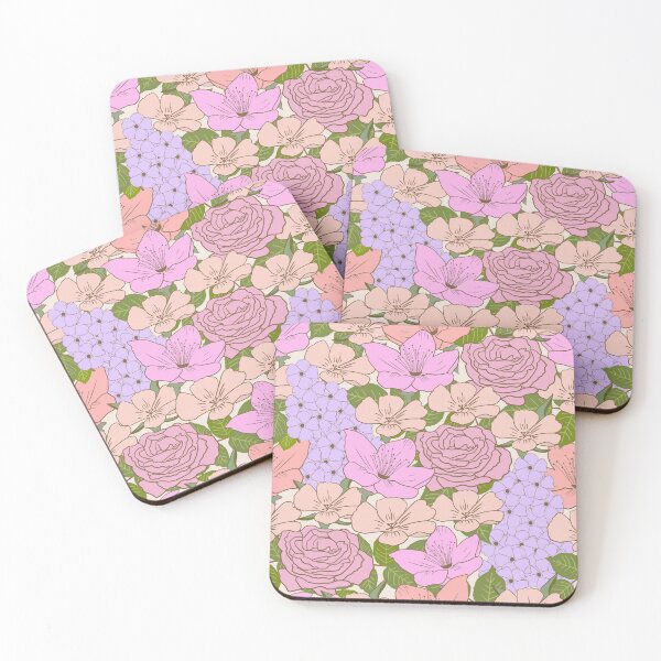 Item preview, Soft Romantic Pastel Florals designed and sold by Lindsay Marie Patterns.