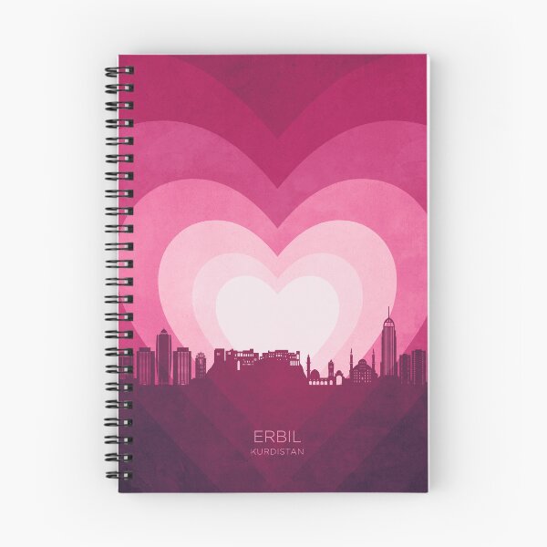 Item preview, Erbil Kurdistan Iraq Skyline Hearts Pink designed and sold by ArtPrints.