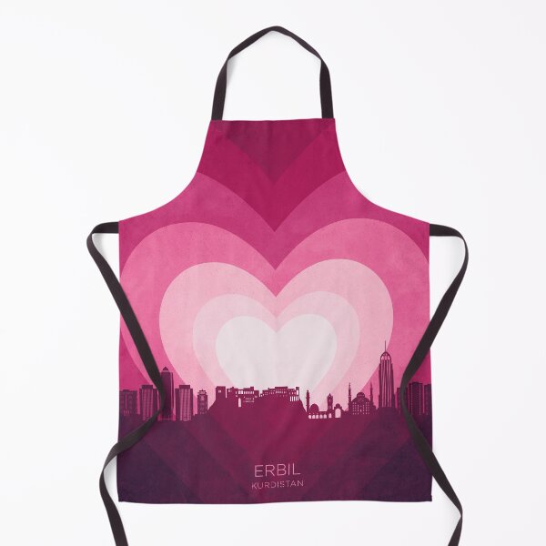 Item preview, Erbil Kurdistan Iraq Skyline Hearts Pink designed and sold by ArtPrints.