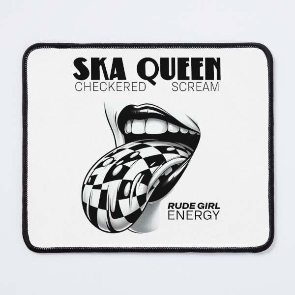 Item preview, Ska Queen Checkered Scream Rude Girl Energy designed and sold by MerchByCraig.