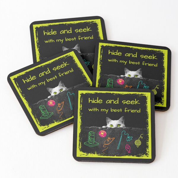 Item preview, Hide and seek, cat, black and vivid colors, my best friend designed and sold by silent-violin.