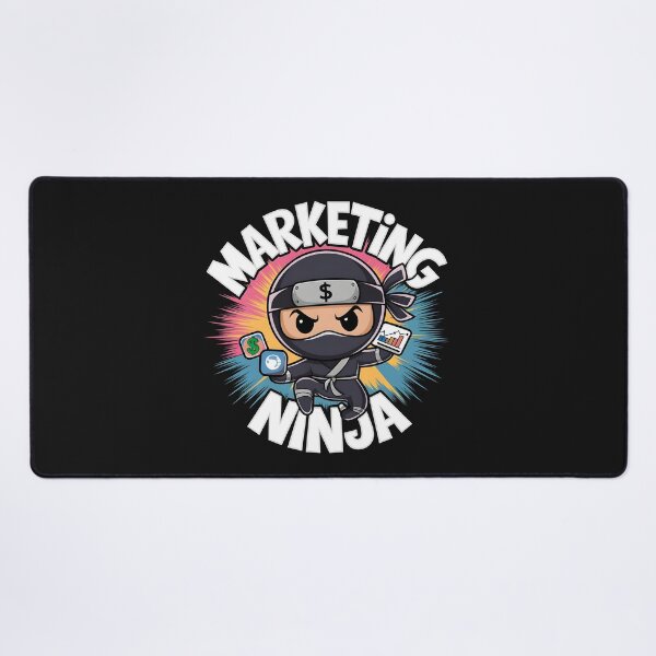 Vista previa del artículo con la obra «Ninja de marketing», diseñado y vendido por Design0Burst.