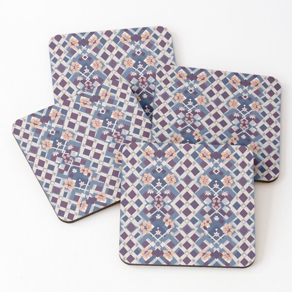 Item preview, Fancy Geometric Floral Pattern - Duvet, Canvas & Shower Curtains designed and sold by CelestialAllure.
