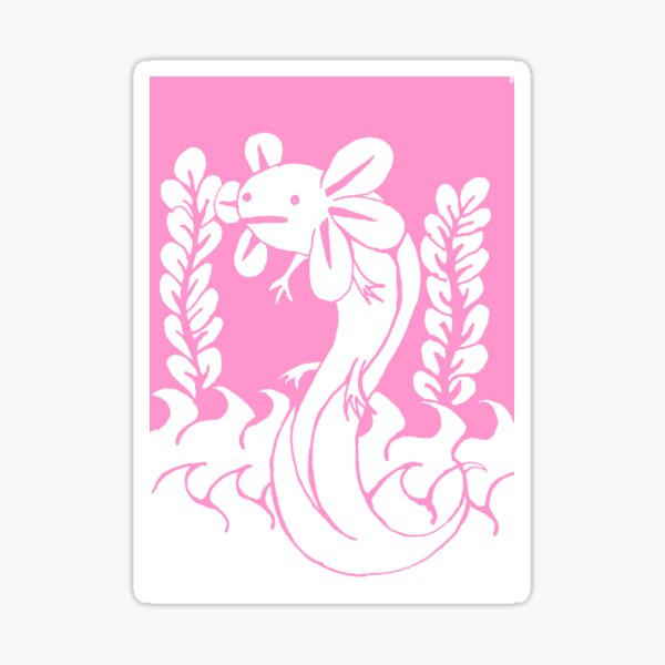 Floating Axolotl Sticker