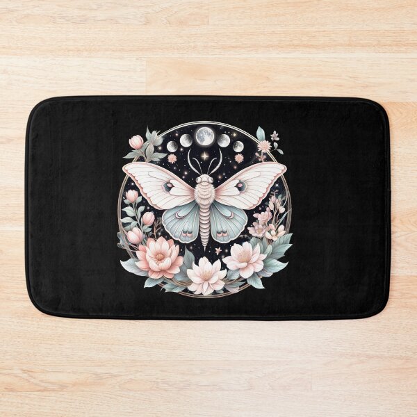 Item preview, Moth Moon Flowers Astrology Celestial boho aesthetics and Moon Astrology Lovers designed and sold by Collagedream.