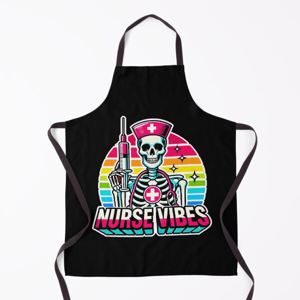 Item preview, Retro Neon Skeleton Nurse – Funny Spooky Medical Design for Cool Nurses & Healthcare Workers designed and sold by DrawHandArt.