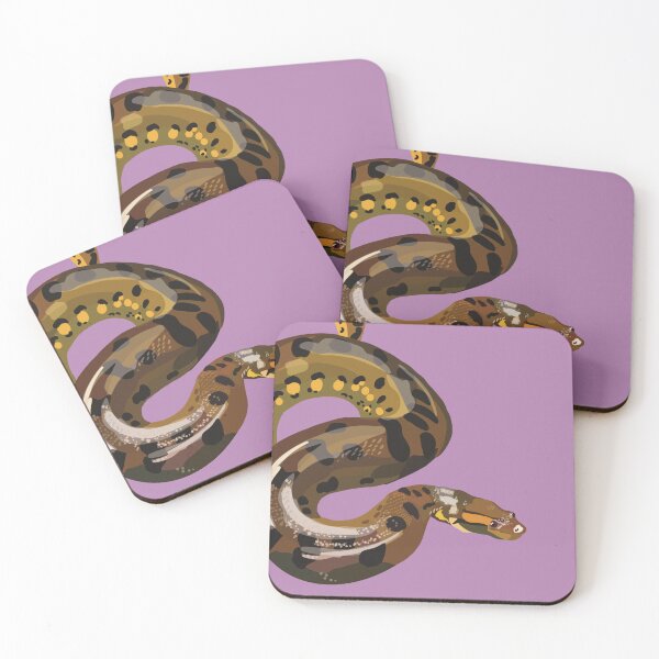 Item preview, G is for Green Anaconda,Green Anaconda Illustration – Exotic Snake Art for Reptile and Wildlife Lovers designed and sold by PrettylittlepastelUk.