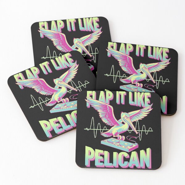 Item preview, Flap it like pelican - Pelicans go for it - Enjoy Pelicans - I love pelicans - Funky pelicans - Pelicans for me - The spirit of pelicans designed and sold by JansenGS.
