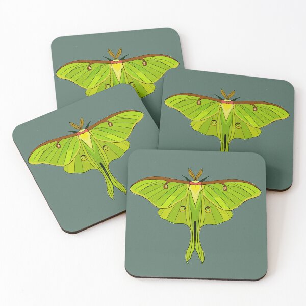Item preview, green art nouveau Luna Moth designed and sold by Moth-Oak.