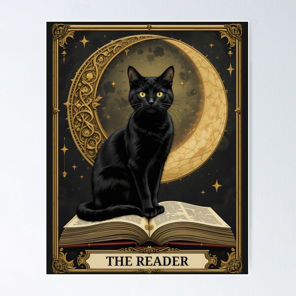 Item preview, Tarot Card Black Cat The Reader designed and sold by FieldScent.