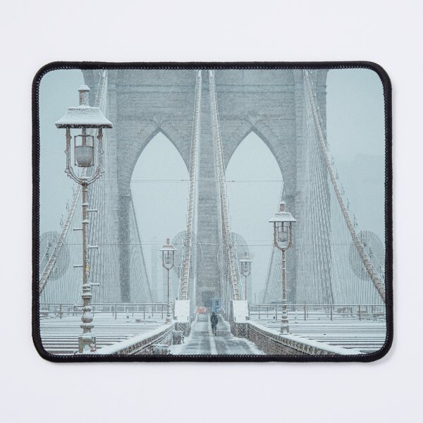 Item preview, Lone walker at Brooklyn Bridge designed and sold by LeandroNazar.