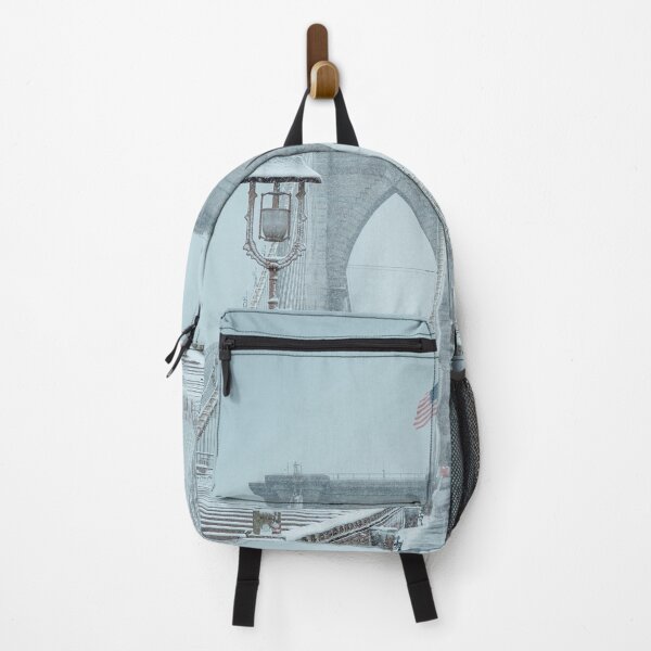 Item preview, Lone walker at Brooklyn Bridge designed and sold by LeandroNazar.