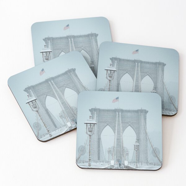 Item preview, Lone walker at Brooklyn Bridge designed and sold by LeandroNazar.