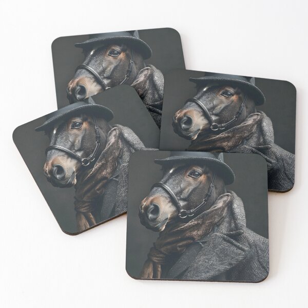 Item preview, Anthropomorphic horse  wearing a stylish hat and scarf  designed and sold by Artessie.
