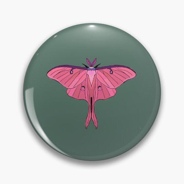 Item preview, pink Luna Moth designed and sold by Moth-Oak.
