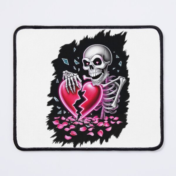 Item preview, funny valentines day Skeleton with Broken pink hearts,valentine Skeleton,Gothic Valentine designed and sold by Expressions-Sel.