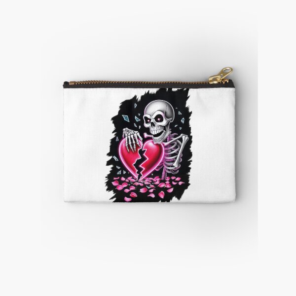 Item preview,  funny valentines day Skeleton  with Broken pink hearts,valentine Skeleton,Gothic Valentine designed and sold by Expressions-Sel.