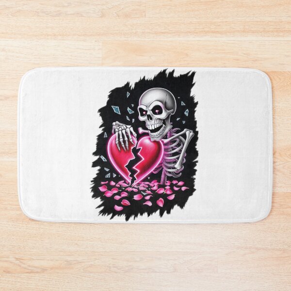 Item preview,  funny valentines day Skeleton  with Broken pink hearts,valentine Skeleton,Gothic Valentine designed and sold by Expressions-Sel.