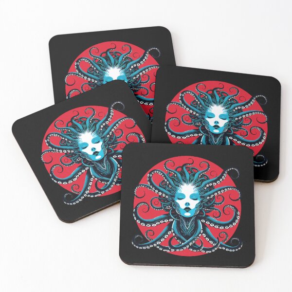 Item preview, Mysterious Medusa Octopus Hybrid – Surreal Mythological Art with Tentacles designed and sold by DrawHandArt.