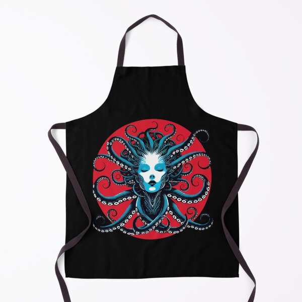 Item preview, Mysterious Medusa Octopus Hybrid – Surreal Mythological Art with Tentacles designed and sold by DrawHandArt.