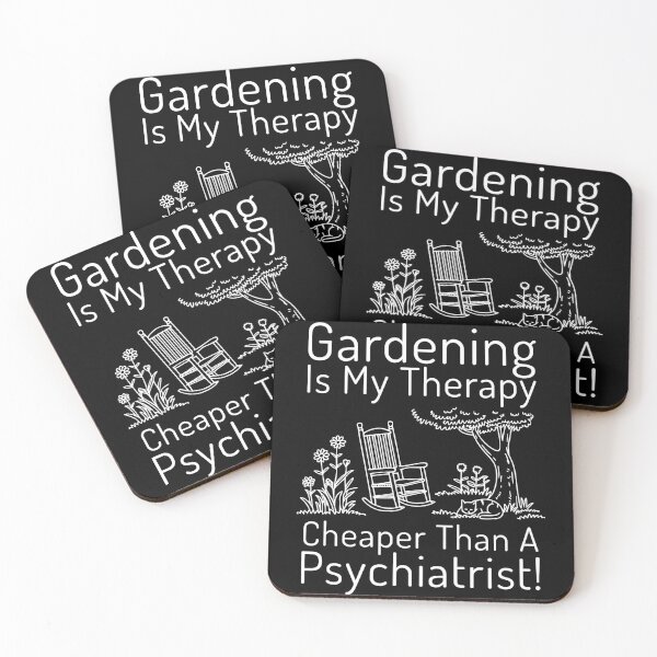 Item preview, Gardening Is My Therapy! Black And White Gardening Humor designed and sold by PMCreative.