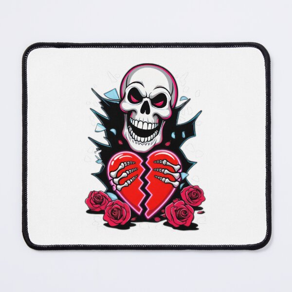 Item preview, funny valentines day Skeleton with Broken red hearts,valentine Skeleton,Gothic Valentine designed and sold by Expressions-Sel.