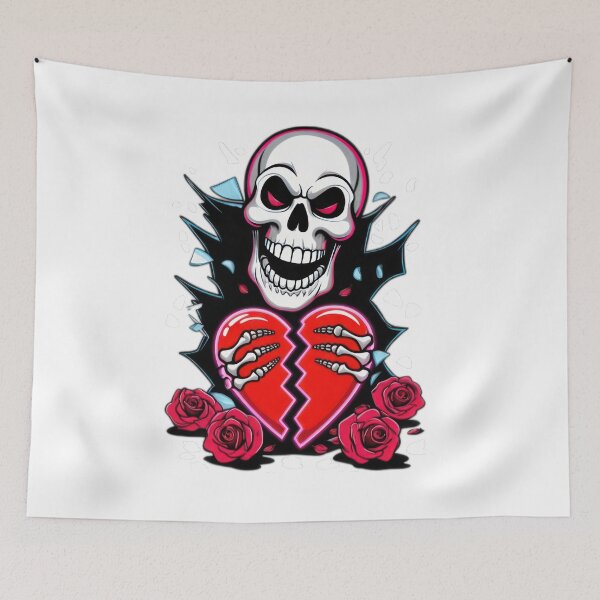 Item preview,  funny valentines day Skeleton  with Broken red hearts,valentine Skeleton,Gothic Valentine designed and sold by Expressions-Sel.