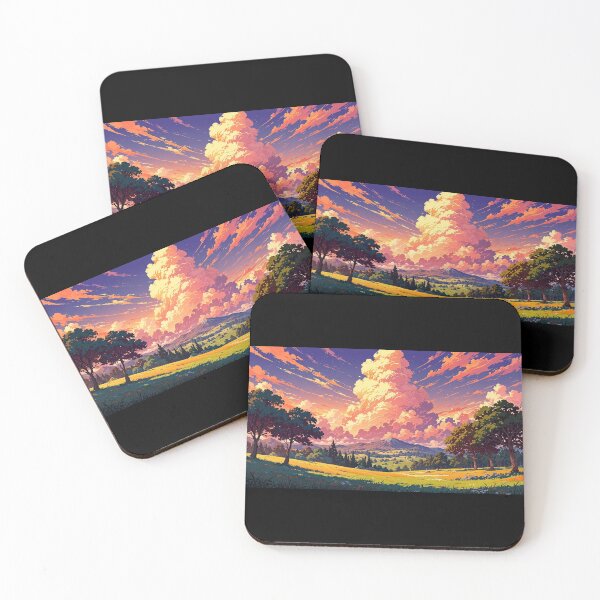 Item preview, Mountain landscape in anime style. designed and sold by ArtCraftLab.
