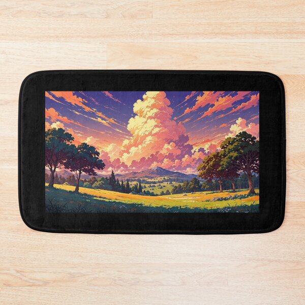 Item preview, Mountain landscape in anime style. designed and sold by ArtCraftLab.