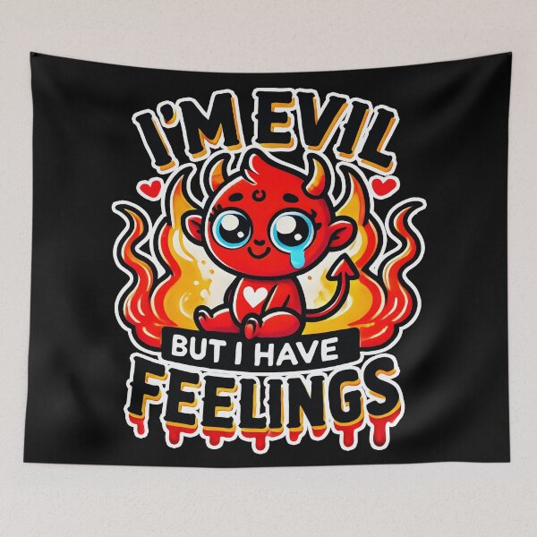 Item preview, Cute Crying Devil – Funny Emotional Demon Cartoon Illustration designed and sold by DrawHandArt.