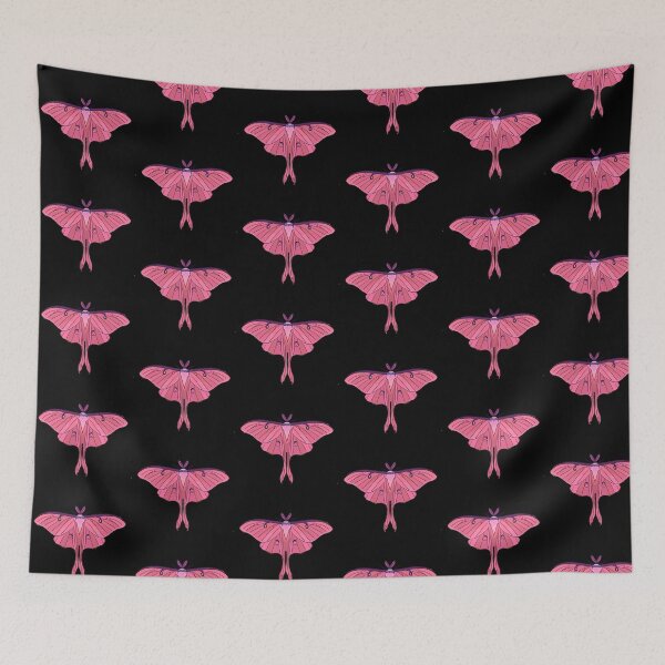 Item preview, pink Luna Moth designed and sold by Moth-Oak.