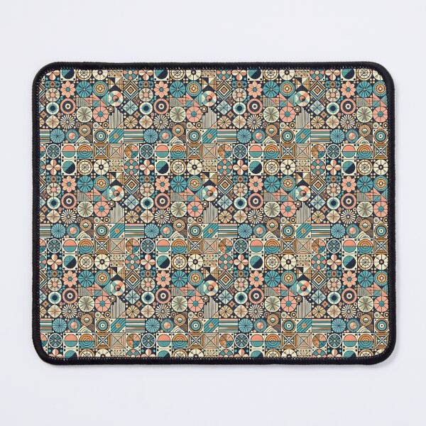 Item preview, Modern Geometric Pattern with Teal and Peach Tones designed and sold by KanvasGifts.