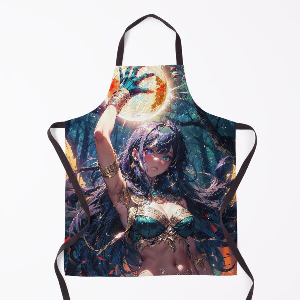 Item preview, manga sorceress girl in the forest with orb designed and sold by TheArtistOf2022.
