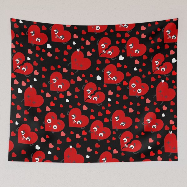 Item preview, broken hearts love anti valentines red designed and sold by Gossip Rag.