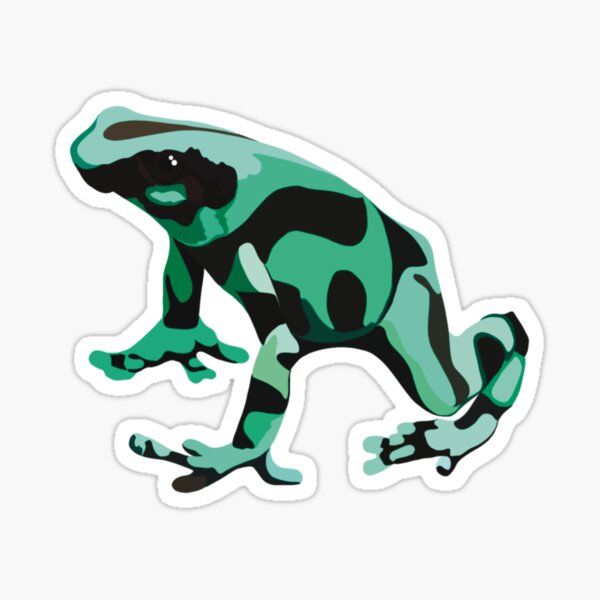 Item preview, G is for Green and Black Poison Dart Frog, Green and Black Poison Dart Frog Illustration – Vibrant Tropical Frog Art for Amphibian Lovers designed and sold by thezoogirl.