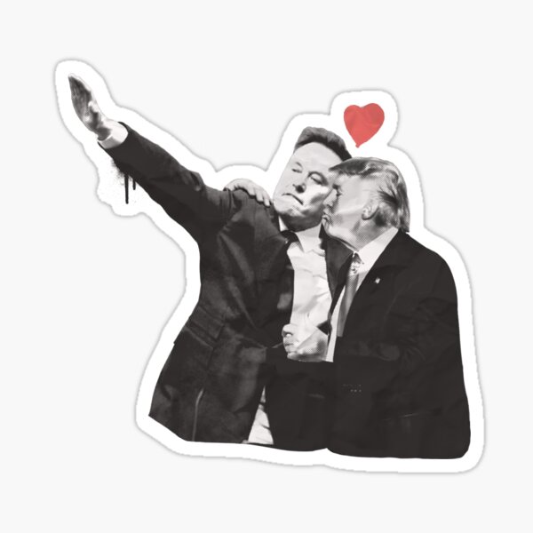 Vista previa del artículo con la obra «Don y Elon - Amantes de la magia fascistas», diseñado y vendido por blackinkmice.